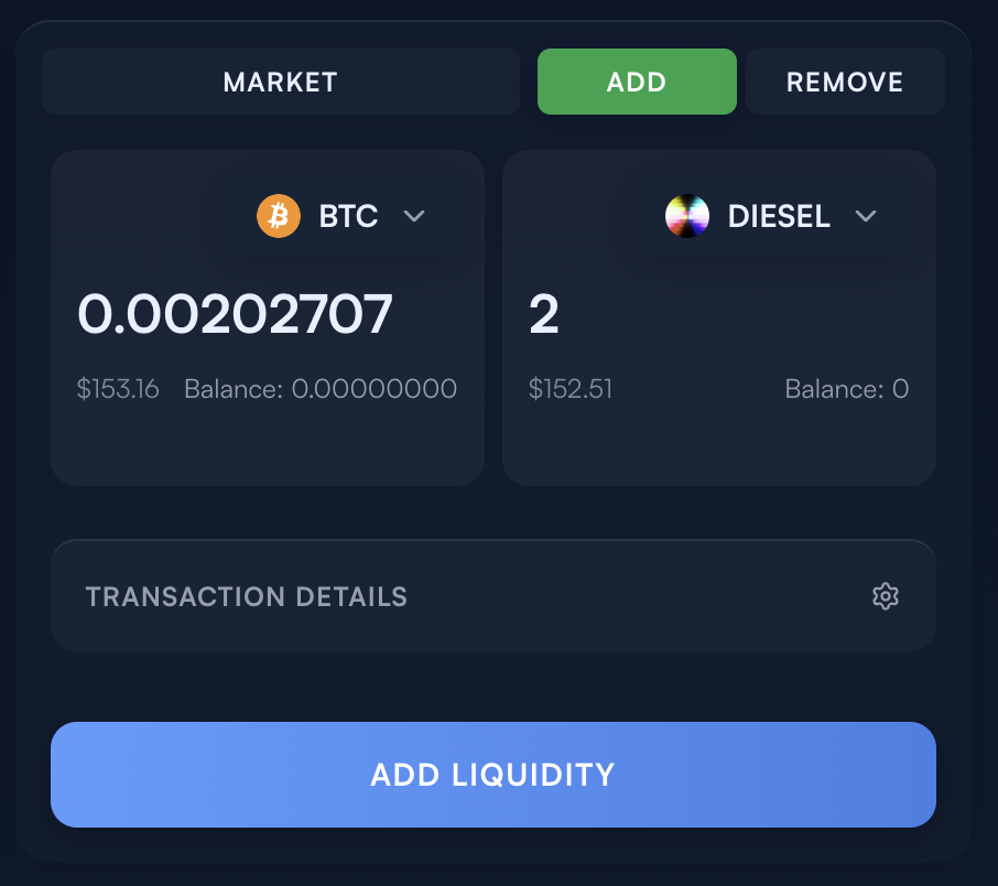 Liquidity Pool Interface